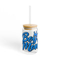 Thread Tumblrz 16oz Boy Mom Insulated Glass Sipper with Straw