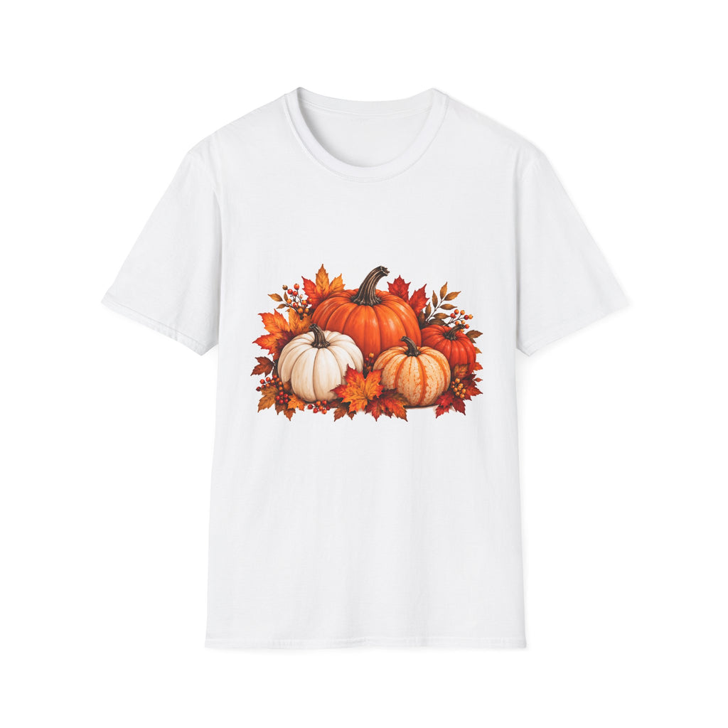 Thread Tumblrz Fall Pumpkin Trio Autumn Leaves Harvest Graphic T-Shirt