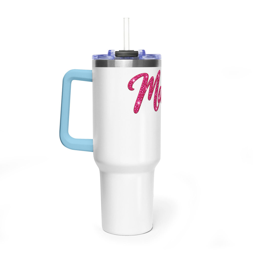 Thread Tumblrz 40oz Mama Pink Glitter Vacuum Insulated Travel Tumbler