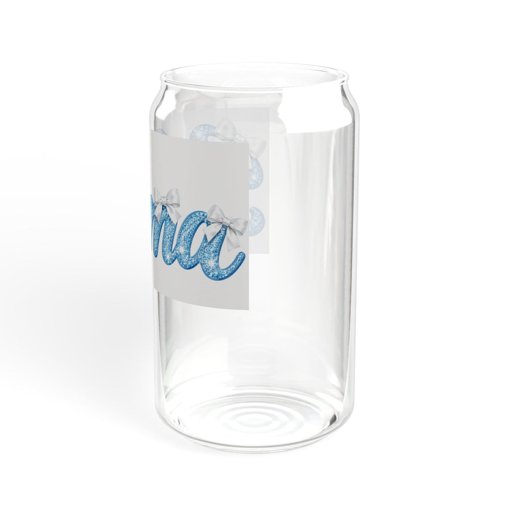 Thread Tumblrz 16oz Mama Blue Script Glass Sipper Jar with Straw