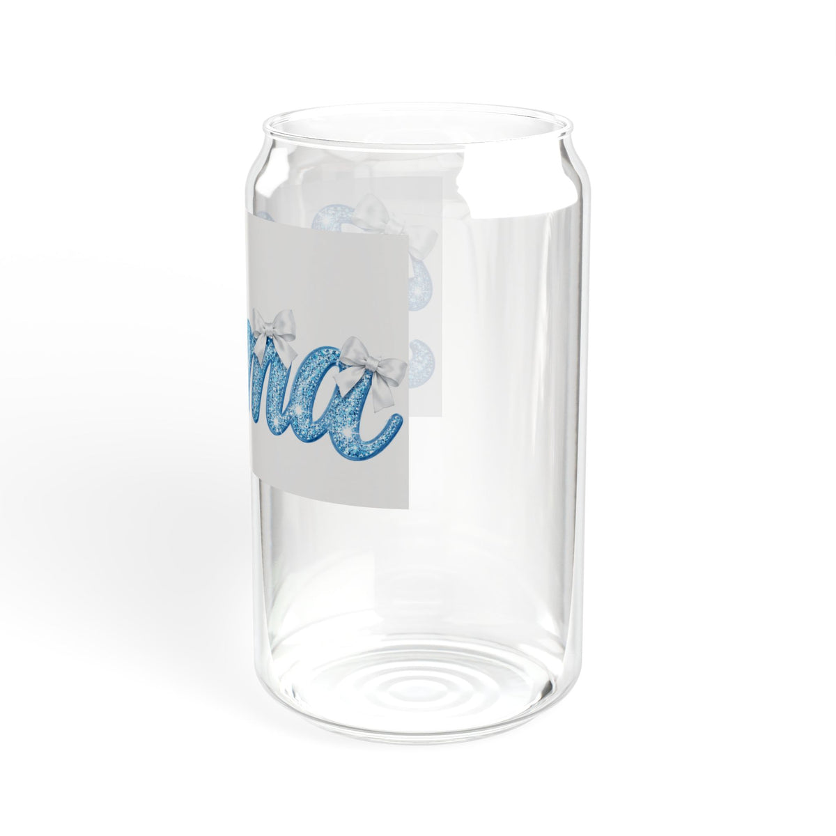 Thread Tumblrz 16oz Mama Blue Script Glass Sipper Jar with Straw