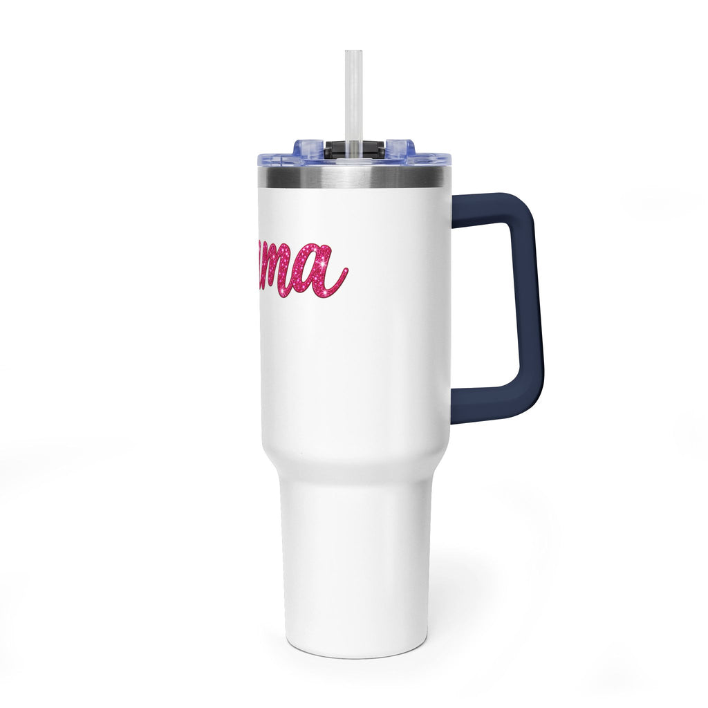 Thread Tumblrz 40oz Mama Pink Glitter Vacuum Insulated Travel Tumbler