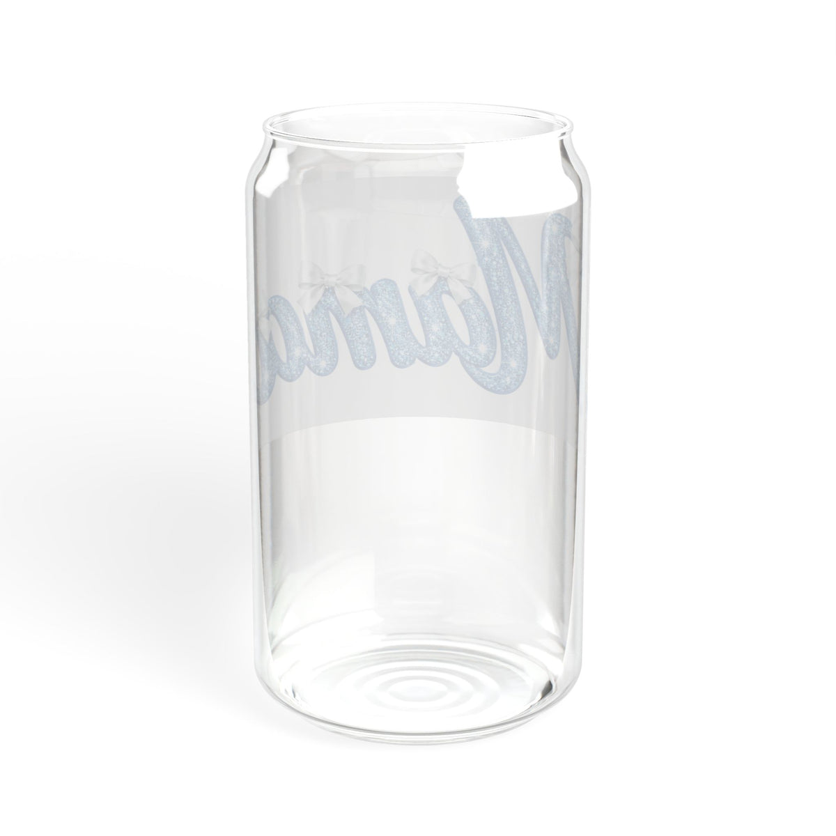 Thread Tumblrz 16oz Mama Blue Script Glass Sipper Jar with Straw