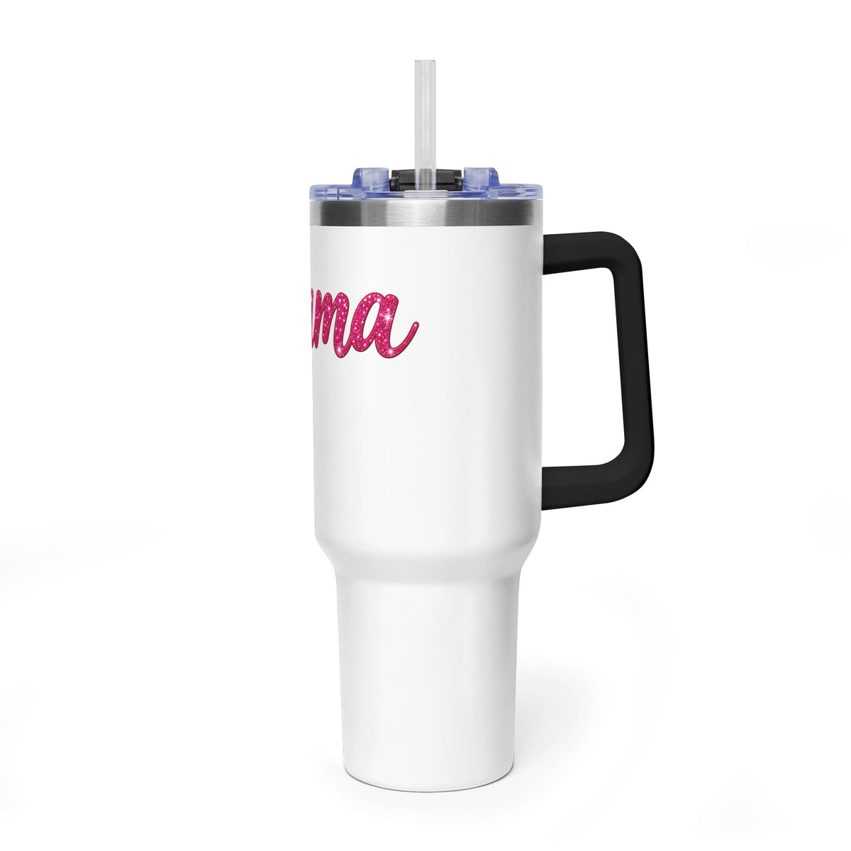Thread Tumblrz 40oz Mama Pink Glitter Vacuum Insulated Travel Tumbler