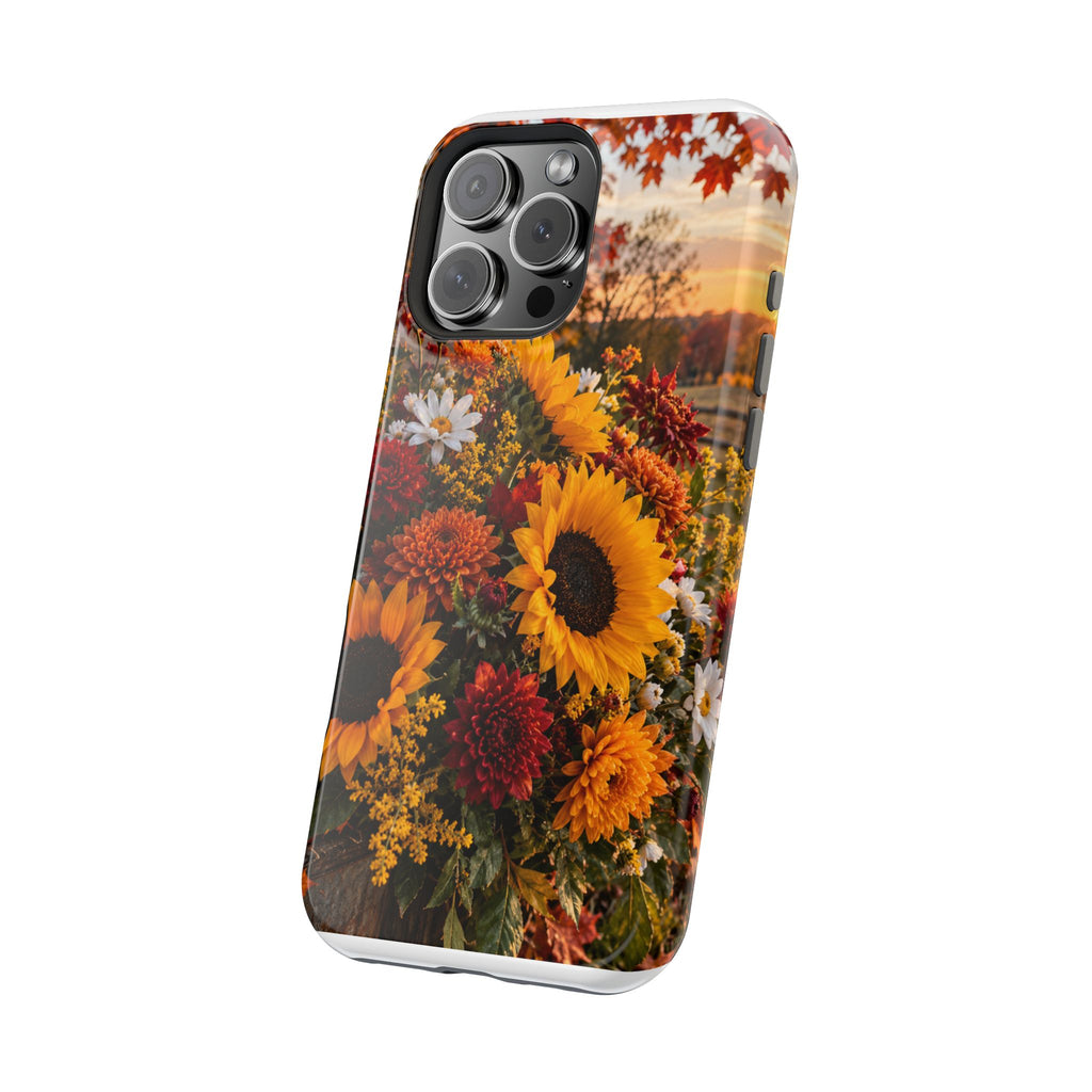 Sunflower Harvest Phone Case — Fall Floral Magnetic Impact-Resistant Cover
