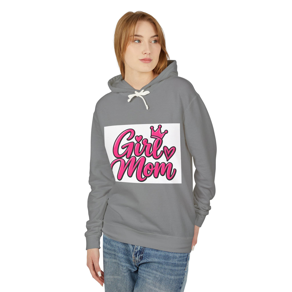 Thread Tumblrz Women's Girl Mom Pink Crown Mother's Day Pullover Hoodie