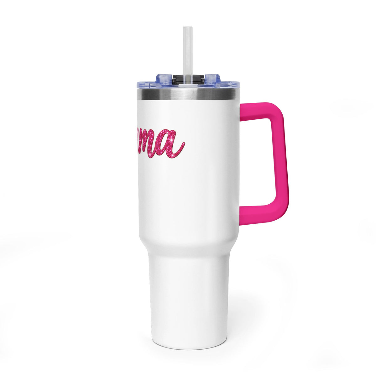Thread Tumblrz 40oz Mama Pink Glitter Vacuum Insulated Travel Tumbler