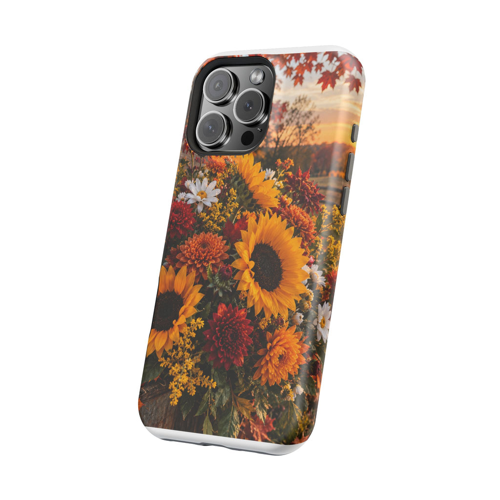 Sunflower Harvest Phone Case — Fall Floral Magnetic Impact-Resistant Cover
