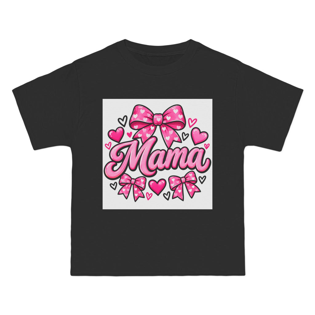 Thread Tumblrz Women's Mama Pink Bow Hearts Graphic T-Shirt — Mother's Day Tee