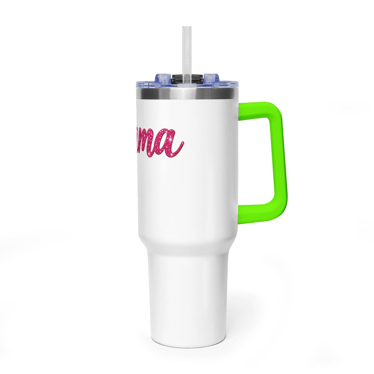 Thread Tumblrz 40oz Mama Pink Glitter Vacuum Insulated Travel Tumbler