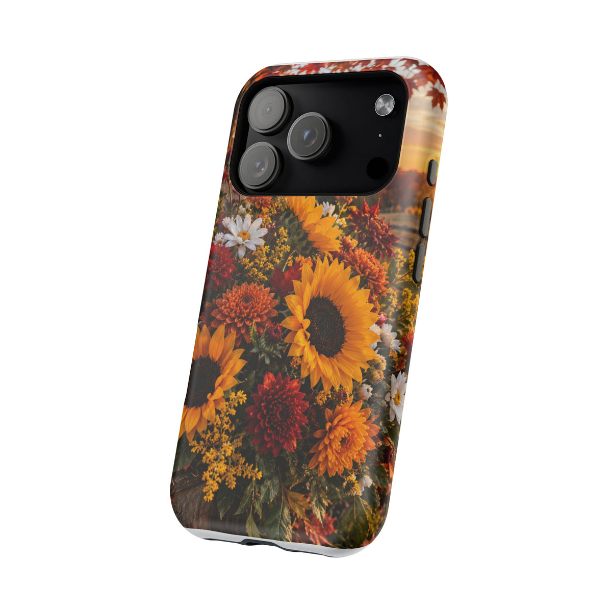 Sunflower Harvest Phone Case — Fall Floral Magnetic Impact-Resistant Cover
