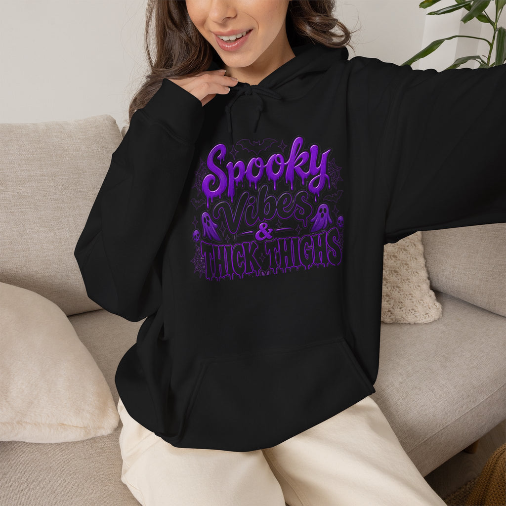 Thread Tumblrz Spooky Vibes Halloween Trick or Treat Graphic Pullover Hoodie