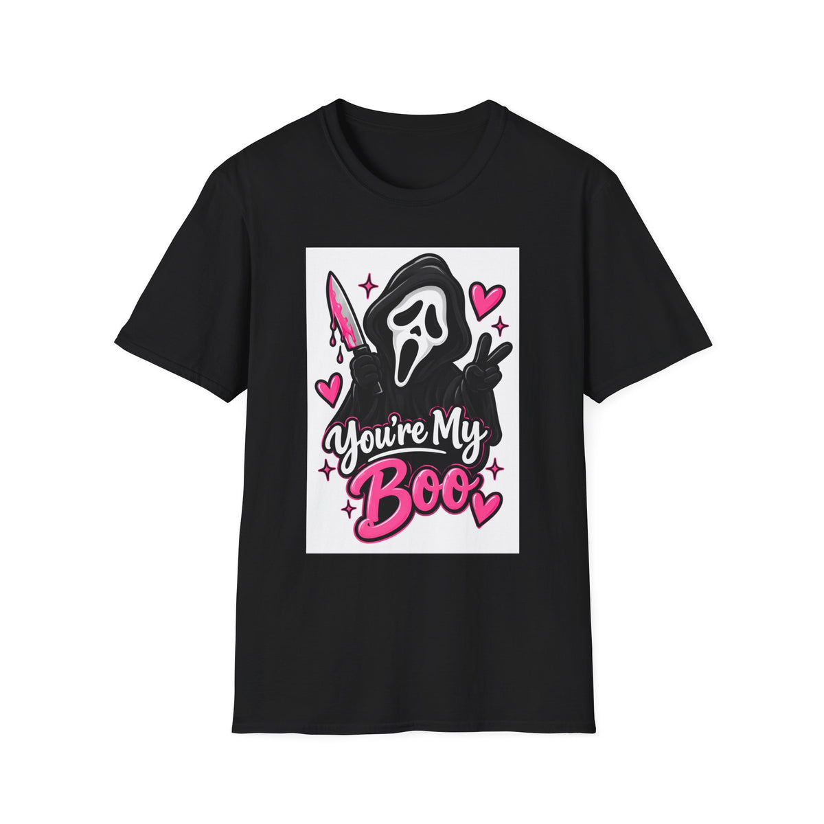 Thread Tumblrz Women's You're My Boo Cute Horror Valentine Scream Graphic T-Shirt