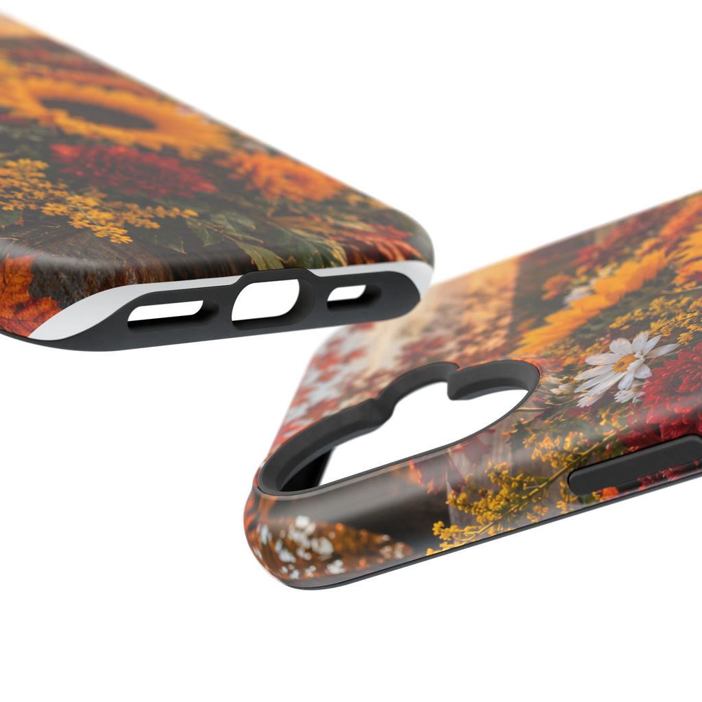 Sunflower Harvest Phone Case — Fall Floral Magnetic Impact-Resistant Cover