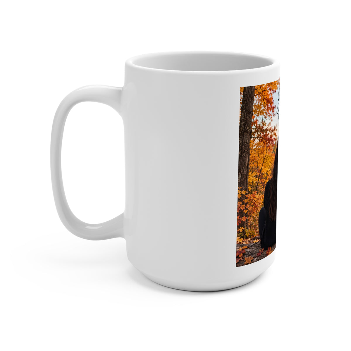 Thread Tumblrz Sisters "Different Paths, Same Heart" 15oz Fall Photo Ceramic Gift Mug