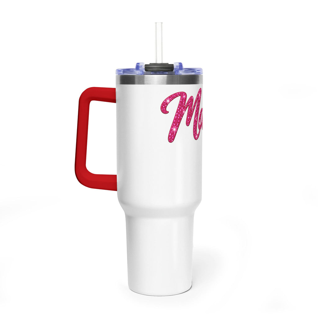Thread Tumblrz 40oz Mama Pink Glitter Vacuum Insulated Travel Tumbler