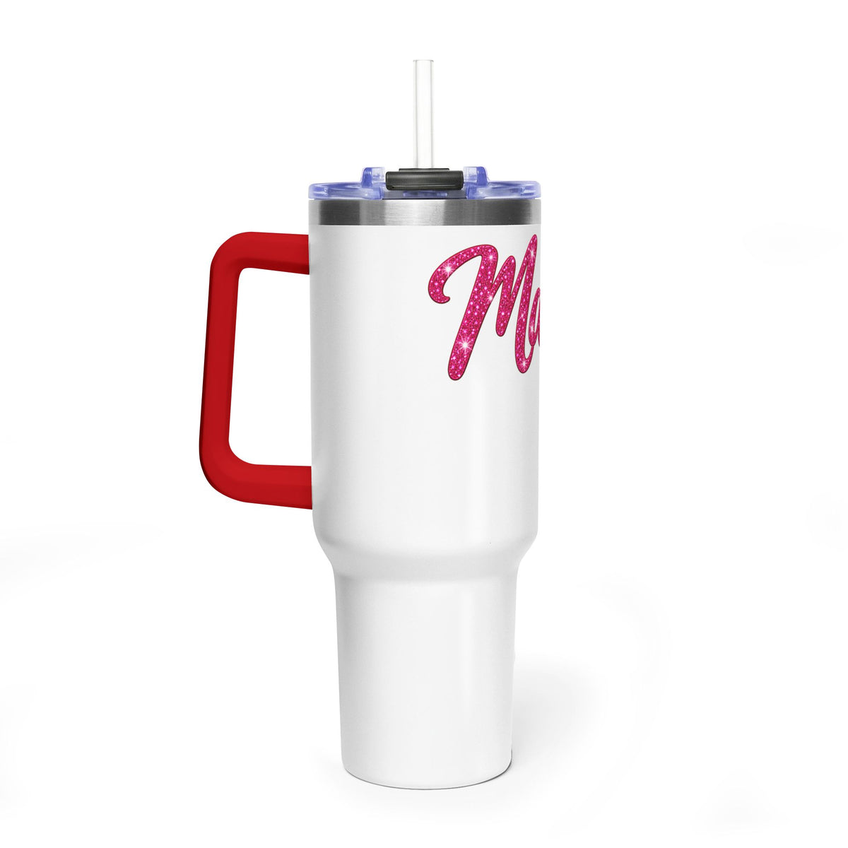 Thread Tumblrz 40oz Mama Pink Glitter Vacuum Insulated Travel Tumbler