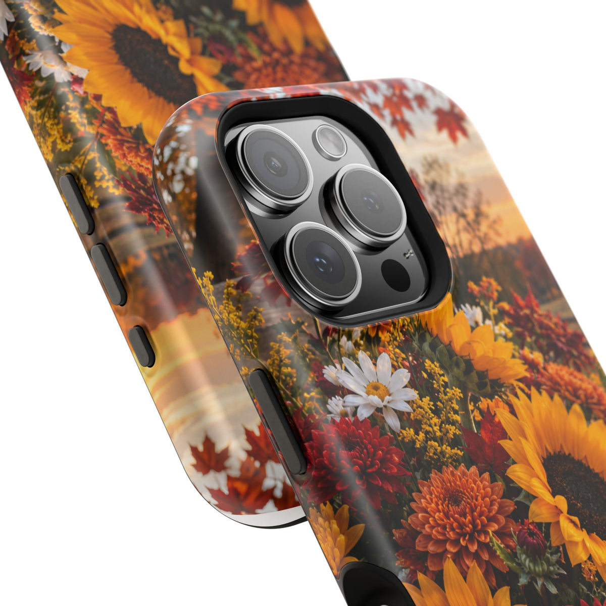 Sunflower Harvest Phone Case — Fall Floral Magnetic Impact-Resistant Cover
