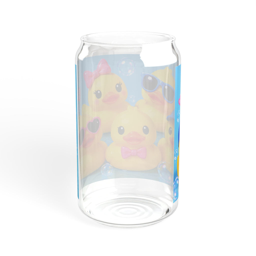 Thread Tumblrz 16oz Cute Rubber Duck Glass Sipper with Straw