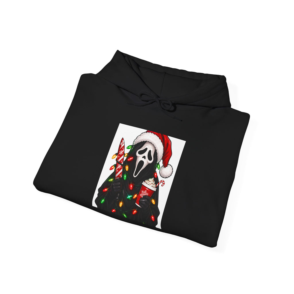 Thread Tumblrz Christmas Scream Ghostface Santa Hat & Lights Pullover Hoodie