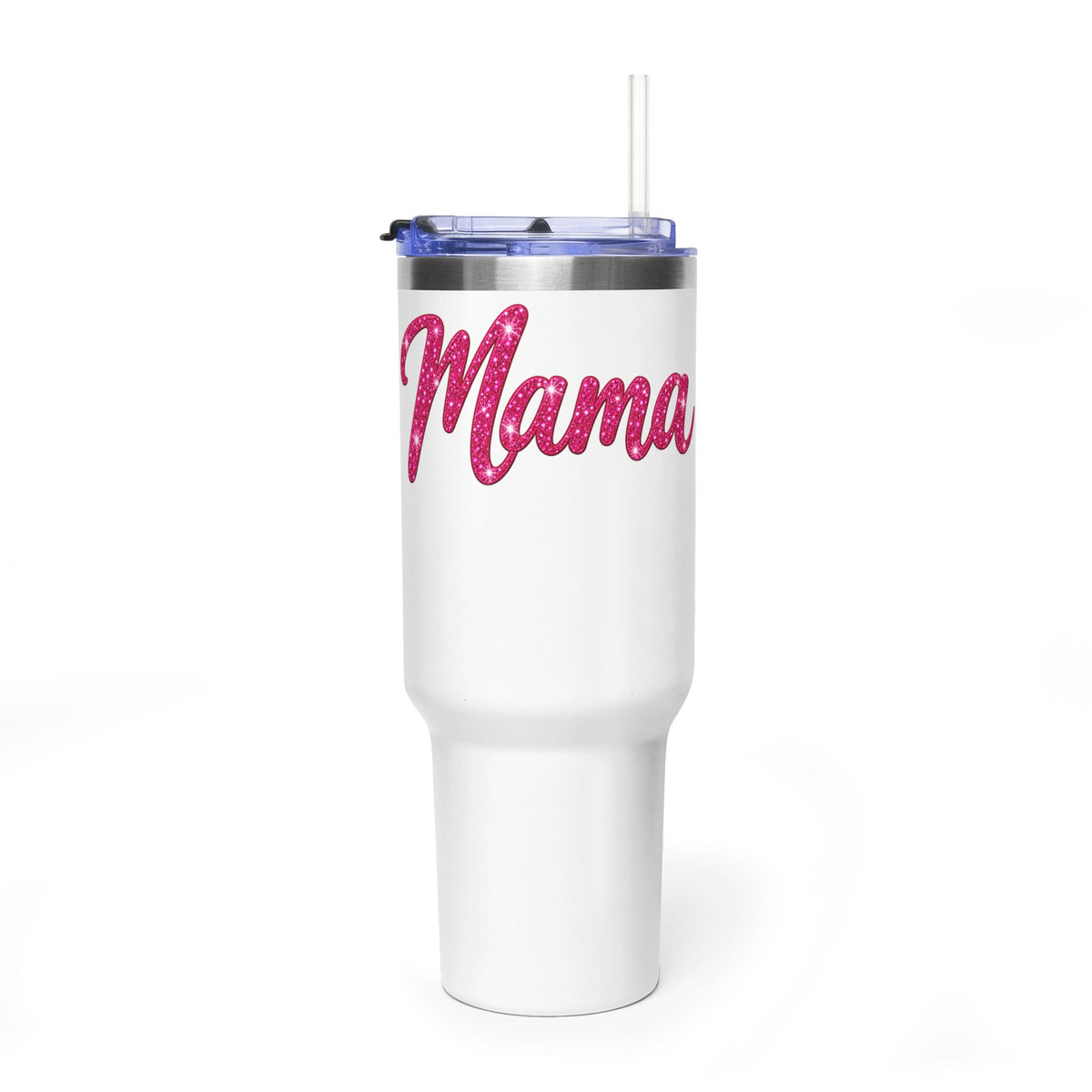 Thread Tumblrz 40oz Mama Pink Glitter Vacuum Insulated Travel Tumbler