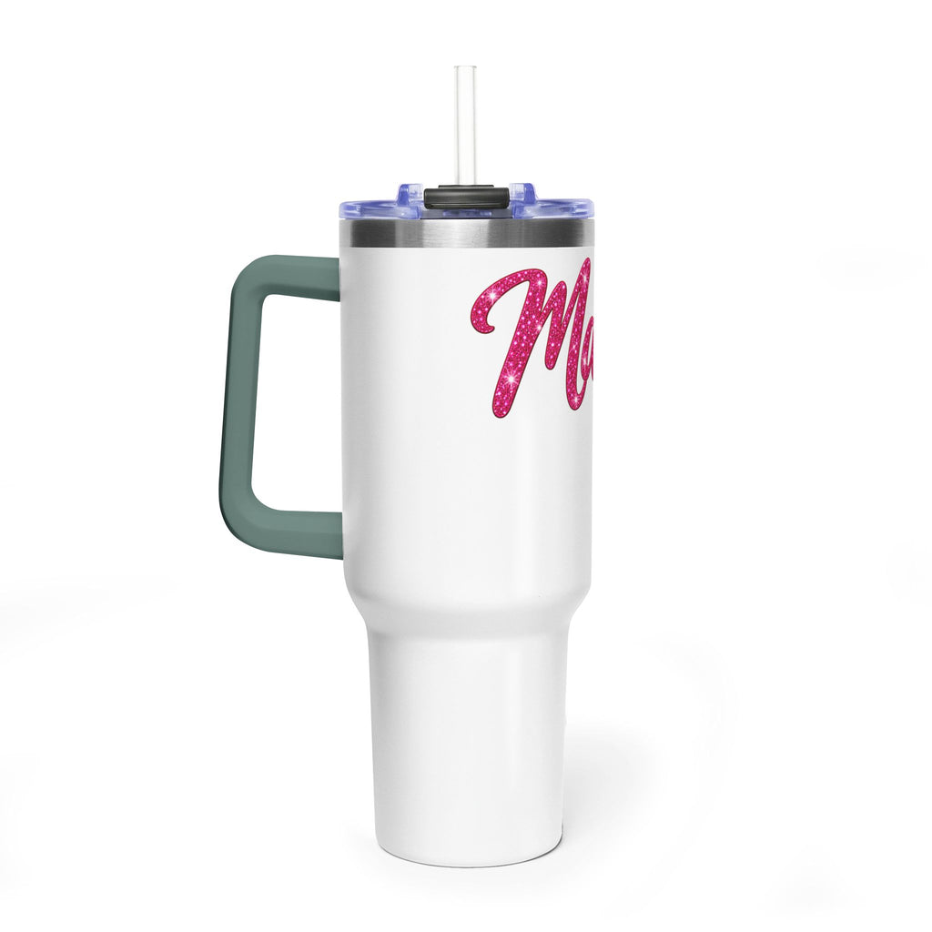 Thread Tumblrz 40oz Mama Pink Glitter Vacuum Insulated Travel Tumbler