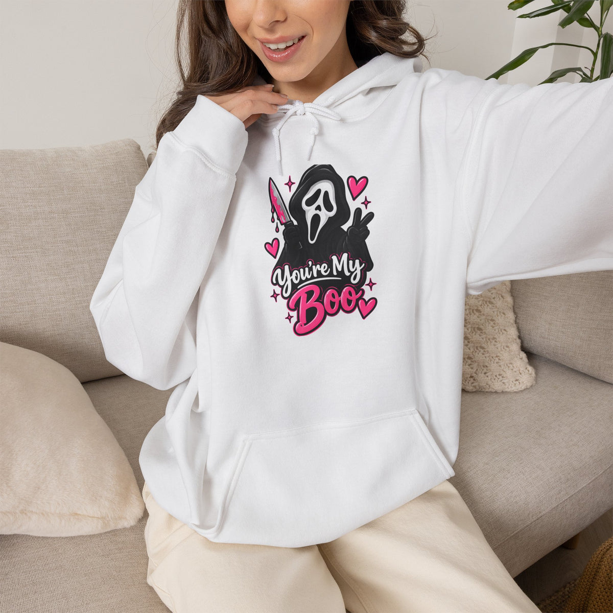 Thread Tumblrz You're My Boo Cute Halloween Ghost Graphic Pullover Sweatshirt