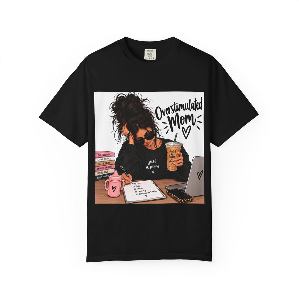 Thread Tumblrz Women's Overstimulated Mom Funny Graphic T-Shirt — Mom Life Tee