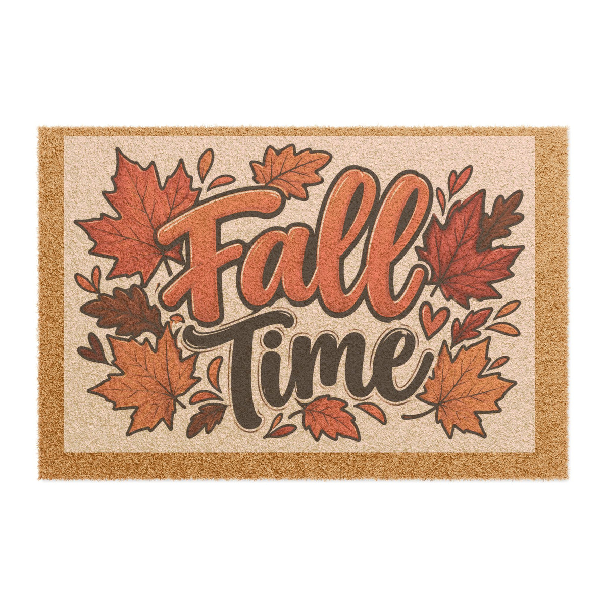Fall Time Doormat – Autumn Leaves Welcome Mat